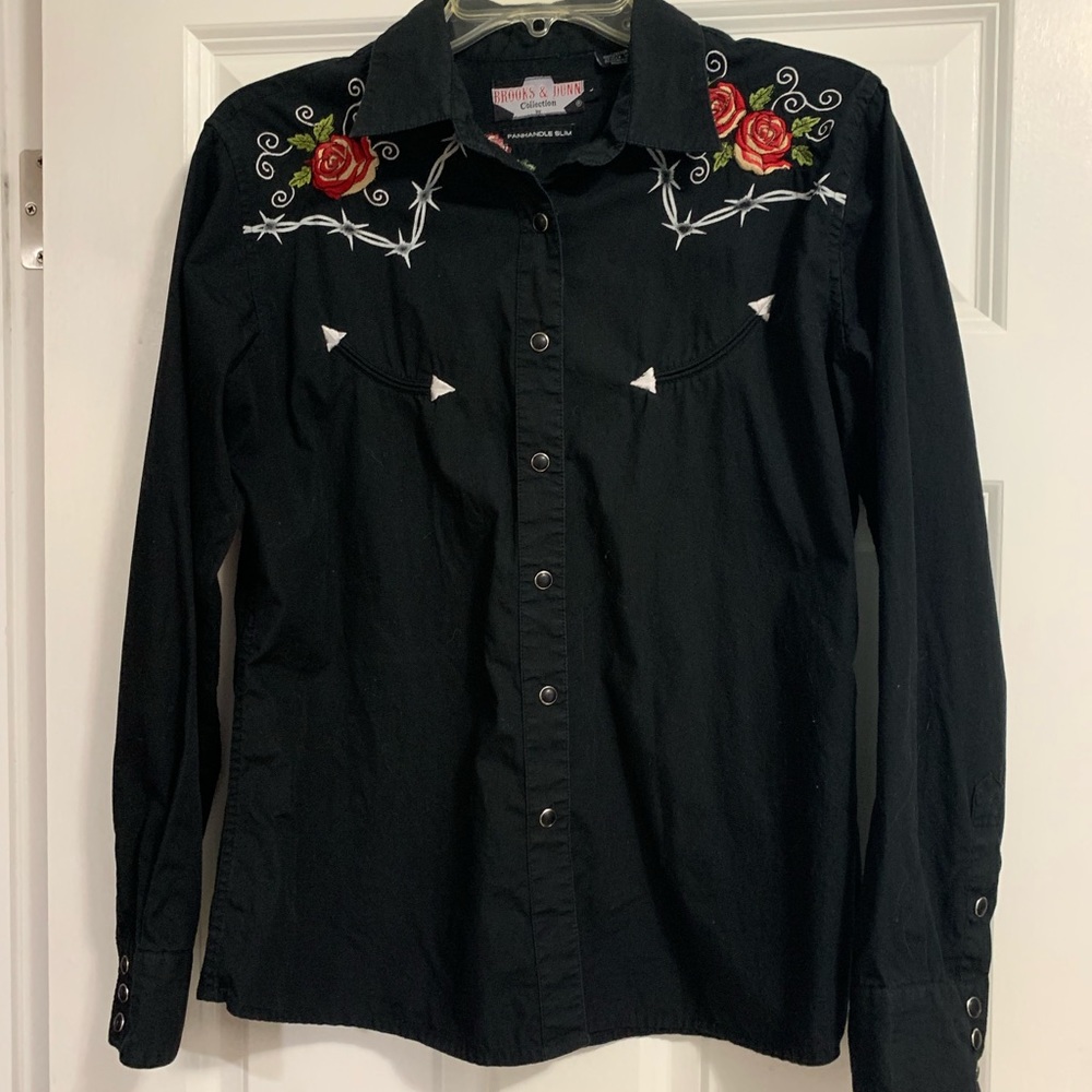 VTG Brooks & Dunn Collection by Panhandle Slim women’s western shirt Large